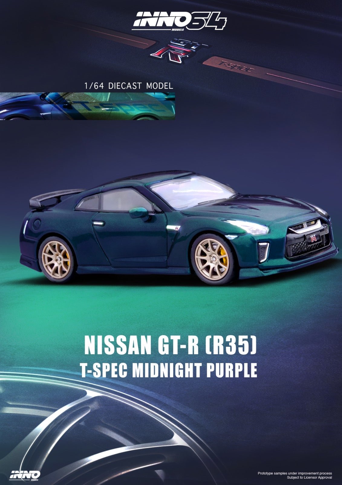 [PREORDER] INNO 64 - Nissan Skyline GT-R R35 T-SPEC Midnight Purple - MODEL CAR UKMODEL CAR#INNO64##TARMAC##diecast_model#