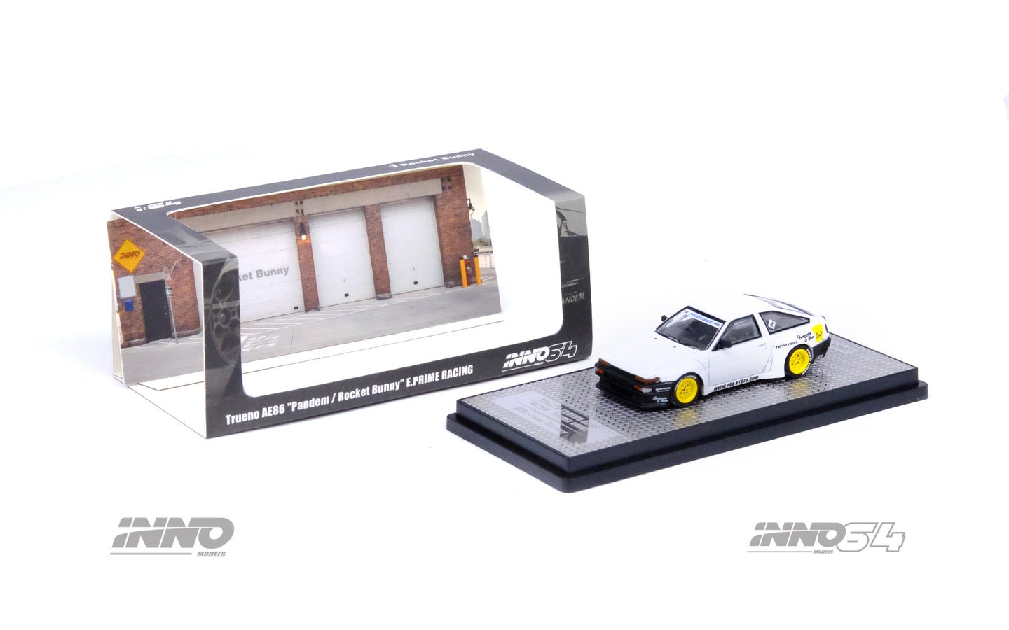 [PREORDER] INNO 64 - Toyota Corolla Sprinter Trueno AE86 "PANDEM / ROCKET BUNNY" in White - MODEL CAR UKMODEL CAR#INNO64##TARMAC##diecast_model#