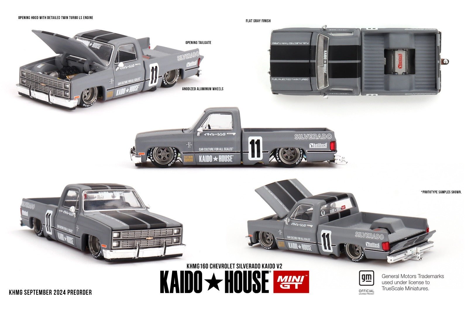 [PREORDER] Kaido House X MINI GT - Chevrolet Silverado KAIDO V2 DIECAST SCALE MODEL CAR - KHMG160 - MODEL CARS UKMODEL CAR#INNO64##TARMAC##diecast_model#