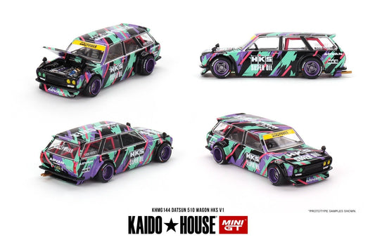 [PREORDER] Kaido House X MINI GT - DATSUN KAIDO 510 WAGON HKS V1 DIECAST SCALE MODEL CAR - KHMG144 - MODEL CARS UKMODEL CAR#INNO64##TARMAC##diecast_model#