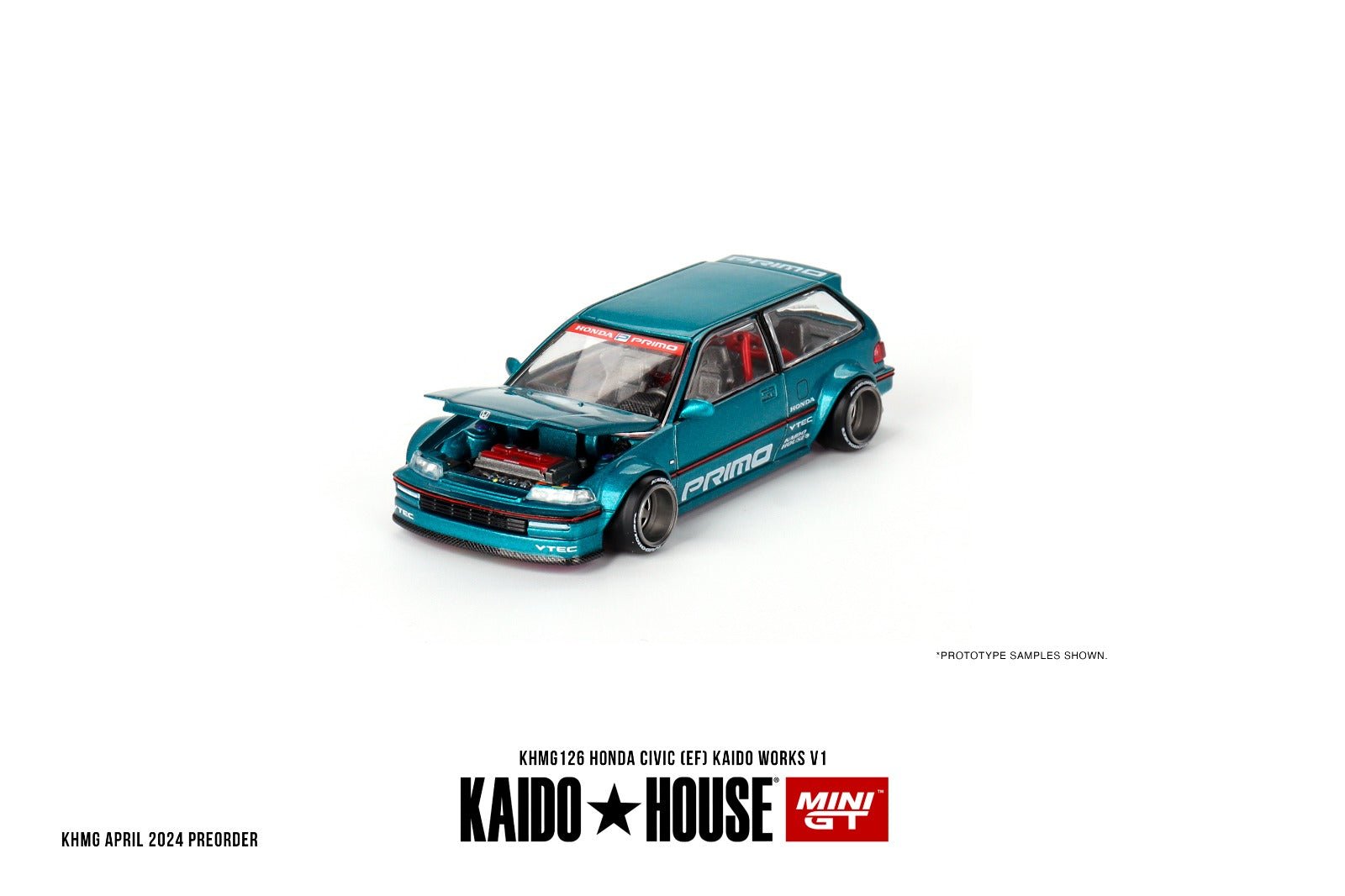 [PREORDER] Kaido House X MINI GT - HONDA CIVIC EF KAIDO WORKS V1 DIECAST SCALE MODEL CAR - KHMG126 - MODEL CAR UKMODEL CAR#INNO64##TARMAC##diecast_model#