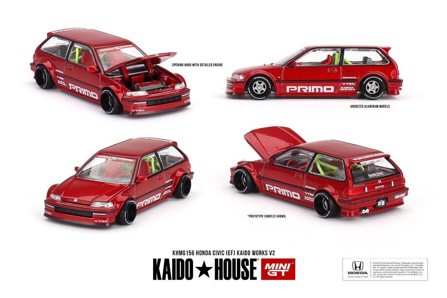 [PREORDER] Kaido House X MINI GT - Honda Civic EF Kaido Works V2 DIECAST SCALE MODEL CAR - KHMG156 - MODEL CARS UKMODEL CAR#INNO64##TARMAC##diecast_model#