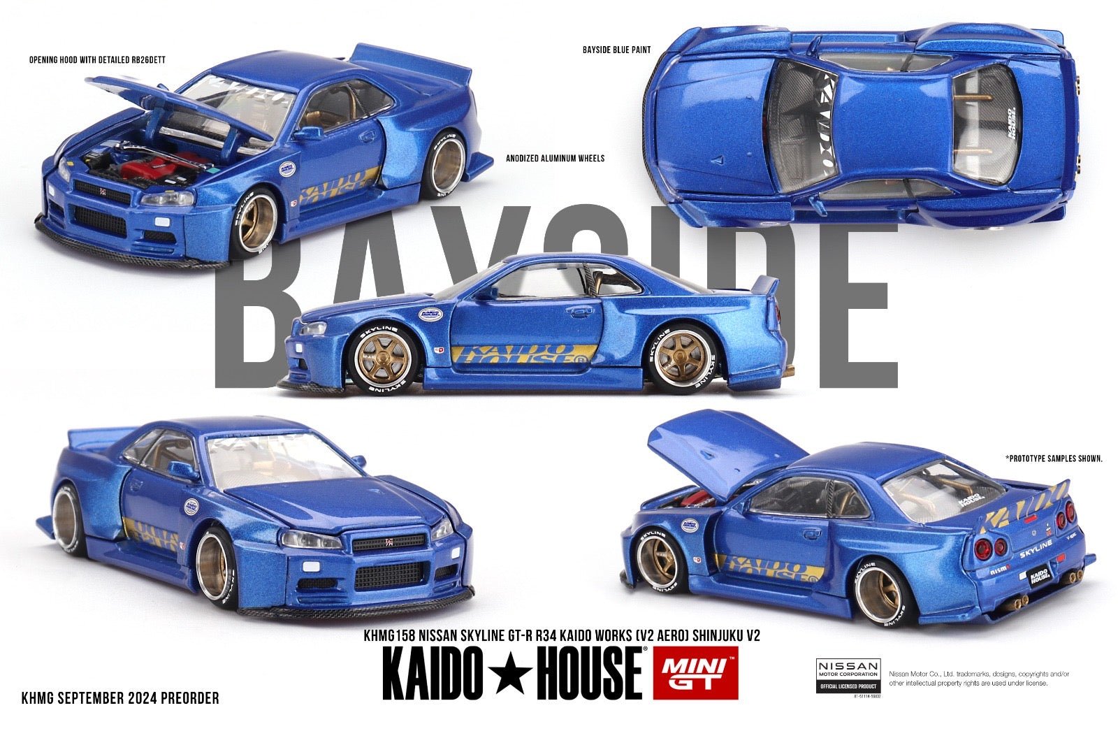 [PREORDER] Kaido House X MINI GT - Nissan Skyline GT - R R34 Kaido Works V2 Aero SHINJUKU V2 DIECAST SCALE MODEL CAR - KHMG158 - MODEL CARS UKMODEL CAR#INNO64##TARMAC##diecast_model#