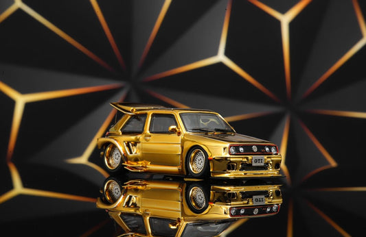 [ PREORDER ] Liberty64 - 1/64 Golf Mk2 The 2nd generation KS Concept modded version diecast model car - Chrome gold - MODEL CARS UKMODEL CAR#INNO64##TARMAC##diecast_model#