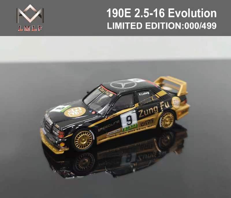 [ PREORDER ] LMLF - 1:64 Mercedes-Benz 190E 2.5-16 Evolution EVO2 DTM racing version diecast model - 9# livery - MODEL CARS UKMODEL CAR#INNO64##TARMAC##diecast_model#