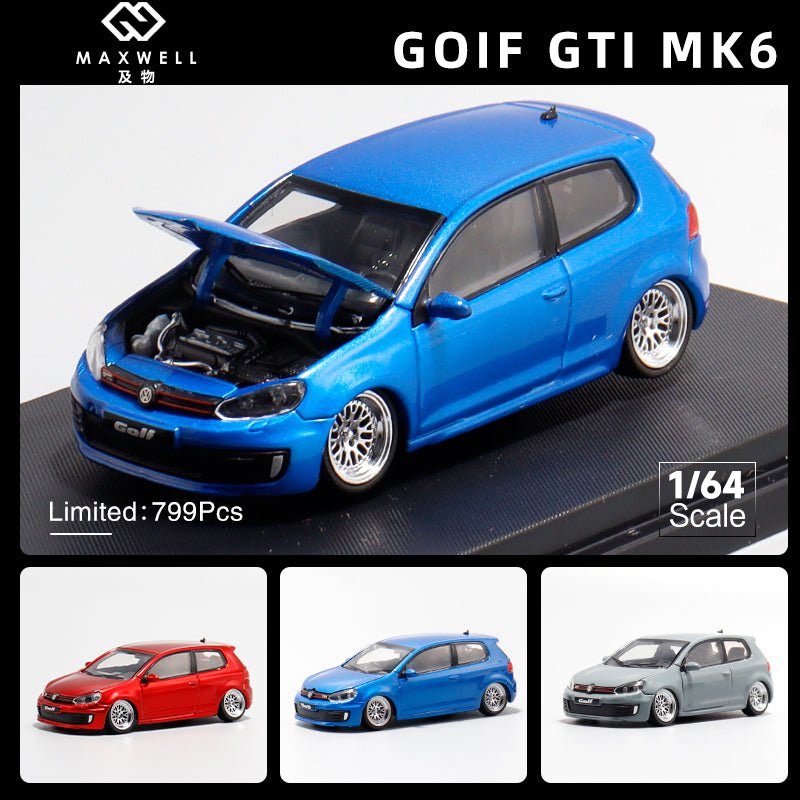 [PREORDER] Maxwell - 1:64 GOLF GTI MK6 Diecast model car - Blue Lowride - MODEL CARS UKMODEL CAR#INNO64##TARMAC##diecast_model#