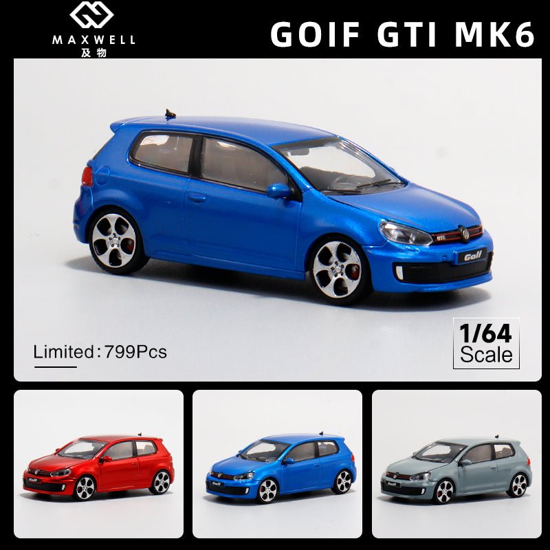 [PREORDER] Maxwell - 1:64 GOLF GTI MK6 Diecast model car - Blue ordinary - MODEL CARS UKMODEL CAR#INNO64##TARMAC##diecast_model#