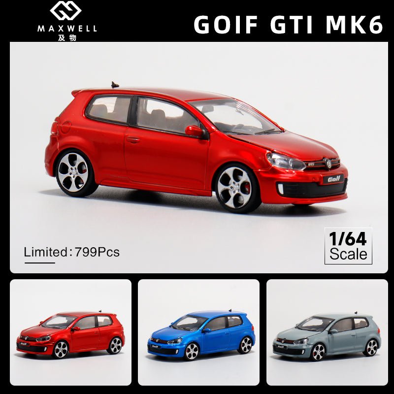 [PREORDER] Maxwell - 1:64 GOLF GTI MK6 Diecast model car - Metal red ordinary - MODEL CARS UKMODEL CAR#INNO64##TARMAC##diecast_model#