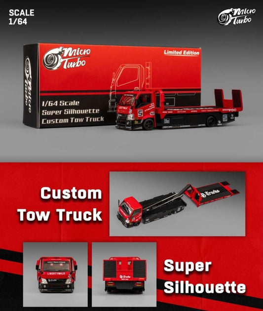 [PREORDER] Micro Turbo - 1/64 Fully floor - standing flatbed trailer Super Silhouette Metallic Red diecast model car - MODEL CARS UKMODEL CAR#INNO64##TARMAC##diecast_model#