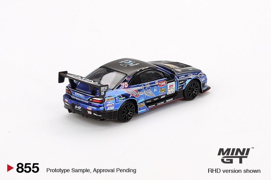 [PREORDER] Mini GT - 1/64 2023 Nissan Silvia S15 D - MAX #70 D - MAX Racing 2023 D1 Grand Prix, blue/black - MGT00855 - R - MODEL CARS UKMODEL CAR#INNO64##TARMAC##diecast_model#