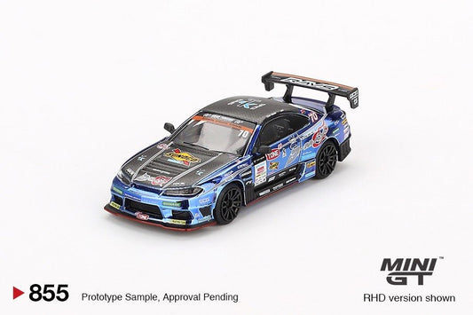 [PREORDER] Mini GT - 1/64 2023 Nissan Silvia S15 D - MAX #70 D - MAX Racing 2023 D1 Grand Prix, blue/black - MGT00855 - R - MODEL CARS UKMODEL CAR#INNO64##TARMAC##diecast_model#