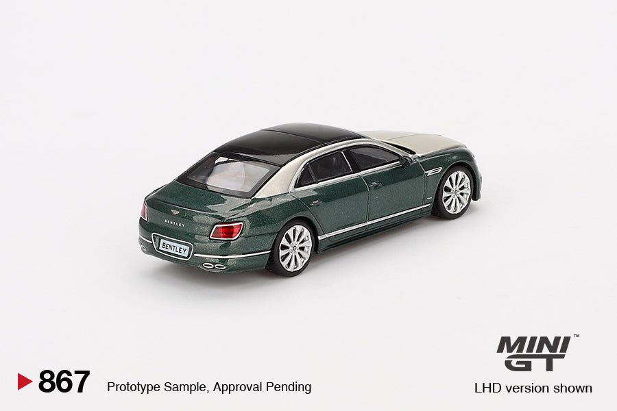 [PREORDER] Mini GT - 1/64 Bentley Flying Spur White Sand Verdant RHD Diecast Scale Model Car - MGT00867 - R - MODEL CARS UKMODEL CAR#INNO64##TARMAC##diecast_model#