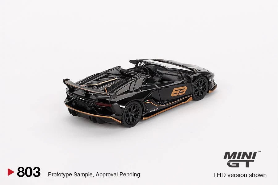 [PREORDER] Mini GT - 1/64 LAMBORGHINI AVENTADOR SVJ 63 ROADSTER NERO ALDEBARAN (RHD) DIECAST SCALE MODEL CAR - MGT00803 - R - MODEL CARS UKMODEL CAR#INNO64##TARMAC##diecast_model#