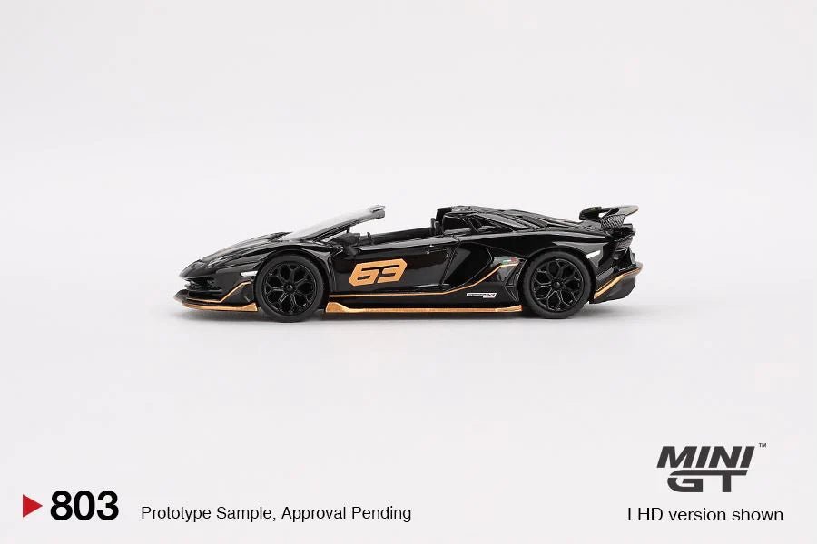 [PREORDER] Mini GT - 1/64 LAMBORGHINI AVENTADOR SVJ 63 ROADSTER NERO ALDEBARAN (RHD) DIECAST SCALE MODEL CAR - MGT00803 - R - MODEL CARS UKMODEL CAR#INNO64##TARMAC##diecast_model#