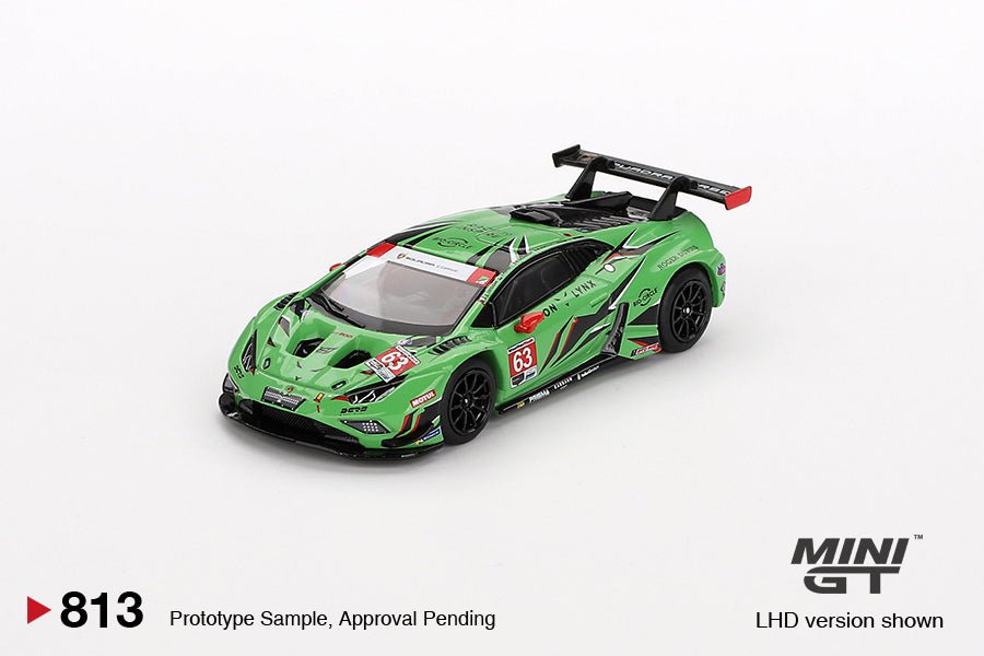 [PREORDER] Mini GT - 1/64 Lamborghini Huracán GT3 EVO2 #63 Iron Lynx IMSA 2023 Daytona 24 Hrs DIECAST SCALE MODEL CAR - MGT00813 - L - MODEL CARS UKMODEL CAR#INNO64##TARMAC##diecast_model#