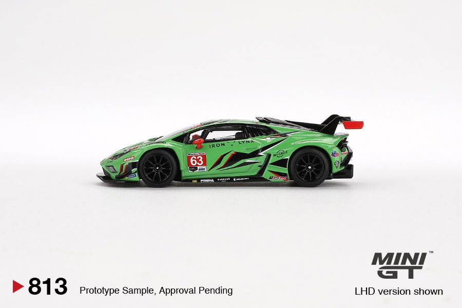 [PREORDER] Mini GT - 1/64 Lamborghini Huracán GT3 EVO2 #63 Iron Lynx IMSA 2023 Daytona 24 Hrs DIECAST SCALE MODEL CAR - MGT00813 - L - MODEL CARS UKMODEL CAR#INNO64##TARMAC##diecast_model#