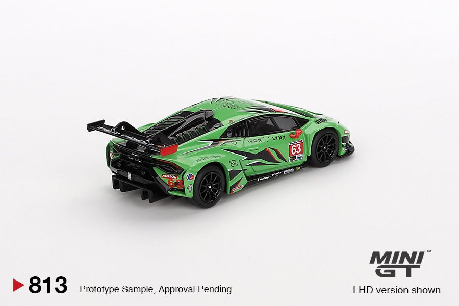 [PREORDER] Mini GT - 1/64 Lamborghini Huracán GT3 EVO2 #63 Iron Lynx IMSA 2023 Daytona 24 Hrs DIECAST SCALE MODEL CAR - MGT00813 - L - MODEL CARS UKMODEL CAR#INNO64##TARMAC##diecast_model#