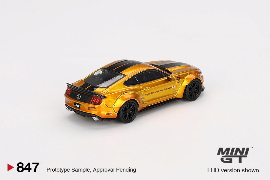 [PREORDER] Mini GT - 1/64 LB - WORKS FORD MUSTANG LB Gold RHD DIECAST SCALE MODEL CAR - MGT00847 - R - MODEL CARS UKMODEL CAR#INNO64##TARMAC##diecast_model#