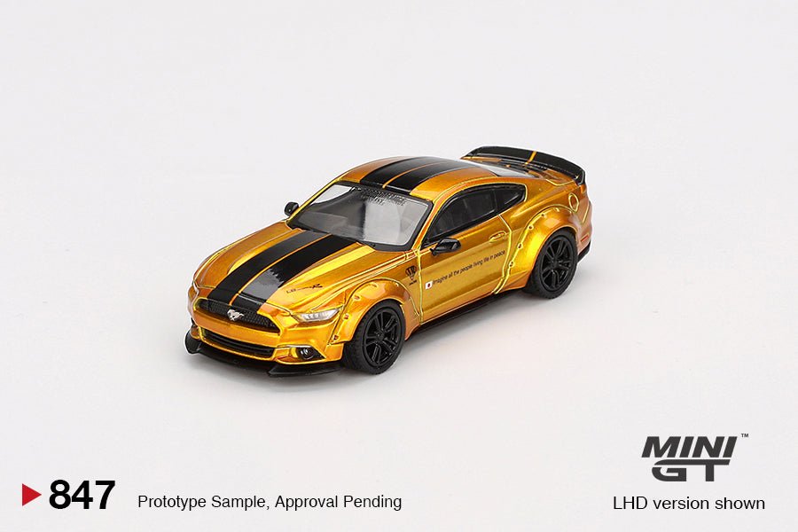 [PREORDER] Mini GT - 1/64 LB - WORKS FORD MUSTANG LB Gold RHD DIECAST SCALE MODEL CAR - MGT00847 - R - MODEL CARS UKMODEL CAR#INNO64##TARMAC##diecast_model#