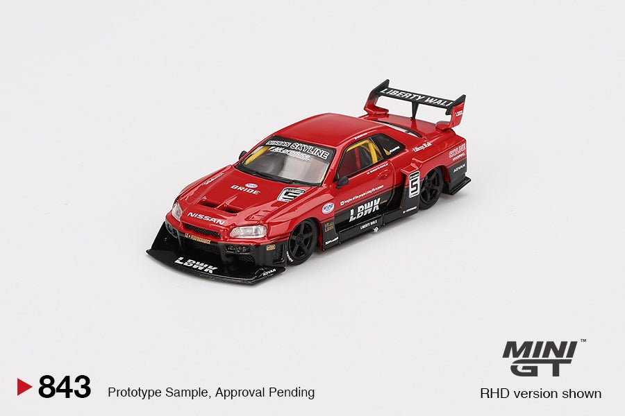 [PREORDER] Mini GT - 1/64 Nissan LB - ER34 Super Silhouette SKYLINE ADVAN Red Black RHD DIECAST SCALE MODEL CAR - MGT00843 - R - MODEL CARS UKMODEL CAR#INNO64##TARMAC##diecast_model#