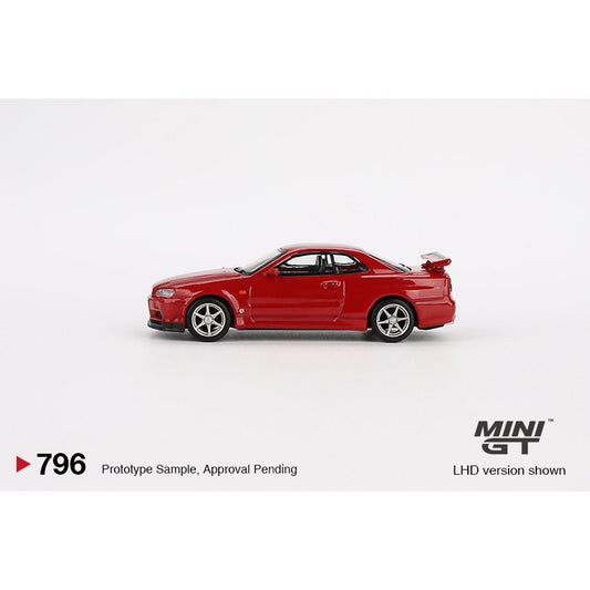 [PREORDER] Mini GT - 1/64 NISSAN SKYLINE GT - R R34 V - SPEC ACTIVE RED RHD DIECAST SCALE MODEL CAR - MGT00796 - R - MODEL CARS UKMODEL CAR#INNO64##TARMAC##diecast_model#