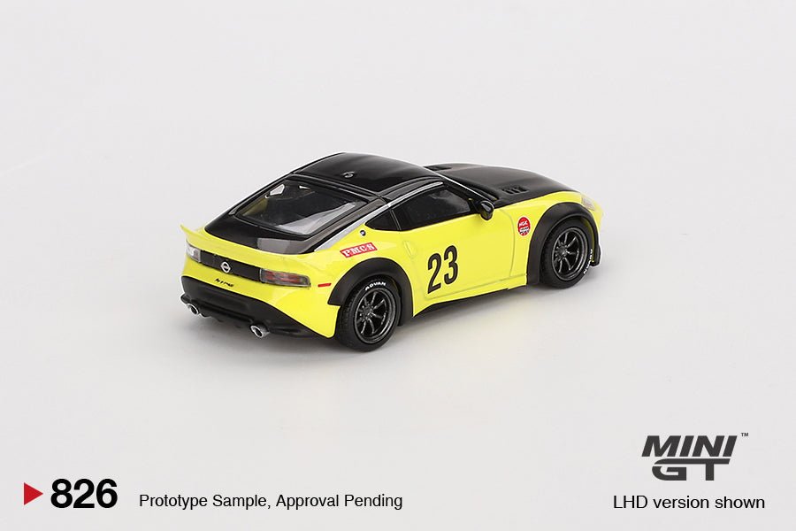 [PREORDER] Mini GT - 1/64 NISSAN Z LB NATION WORKS IKAZUCHI YELLOW (RHD) DIECAST SCALE MODEL CAR - MGT00826 - R - MODEL CARS UKMODEL CAR#INNO64##TARMAC##diecast_model#