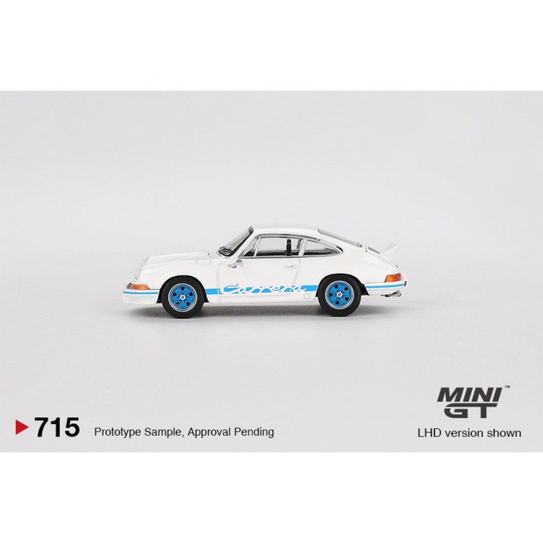 [PREORDER] Mini GT - 1/64 Porsche 911 Carrera RS 2.7 Grand Prix White with Blue Livery LHD Diecast Scale Model Car - MGT00715-L - MODEL CARS UKMODEL CAR#INNO64##TARMAC##diecast_model#