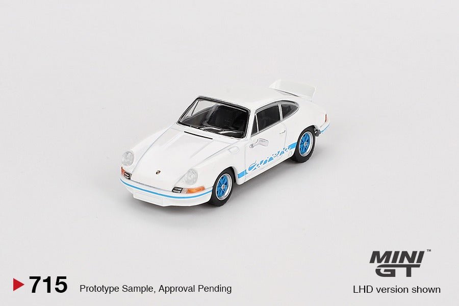 [PREORDER] Mini GT - 1/64 Porsche 911 Carrera RS 2.7 Grand Prix White with Blue Livery LHD Diecast Scale Model Car - MGT00715-L - MODEL CARS UKMODEL CAR#INNO64##TARMAC##diecast_model#