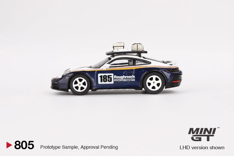 [PREORDER] Mini GT - 1/64 PORSCHE 911 DAKAR RALLYE DESIGN PACKAGE WHITE/GENTIAN BLUE METALLIC (RHD) DIECAST SCALE MODEL CAR - MGT00805 - R - MODEL CARS UKMODEL CAR#INNO64##TARMAC##diecast_model#