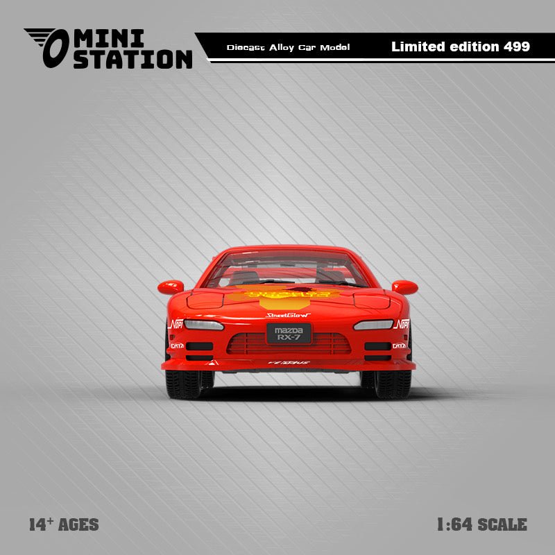 [ PREORDER ] Mini Station - 1/64 RX-7 Orange Fast & Furious diecast model - figurine ver (FIGURE + CAR ) - MODEL CAR UKMODEL CAR#INNO64##TARMAC##diecast_model#