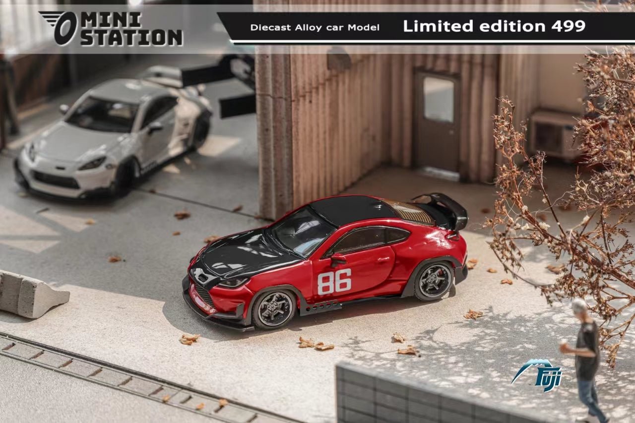 [ PREORDER ] Mini Station x Fuji - 1:64 Pandem GR86 ，ZN8 2022，Rocket Bunny MF GHOST86 - redblack - MODEL CARS UKMODEL CAR#INNO64##TARMAC##diecast_model#