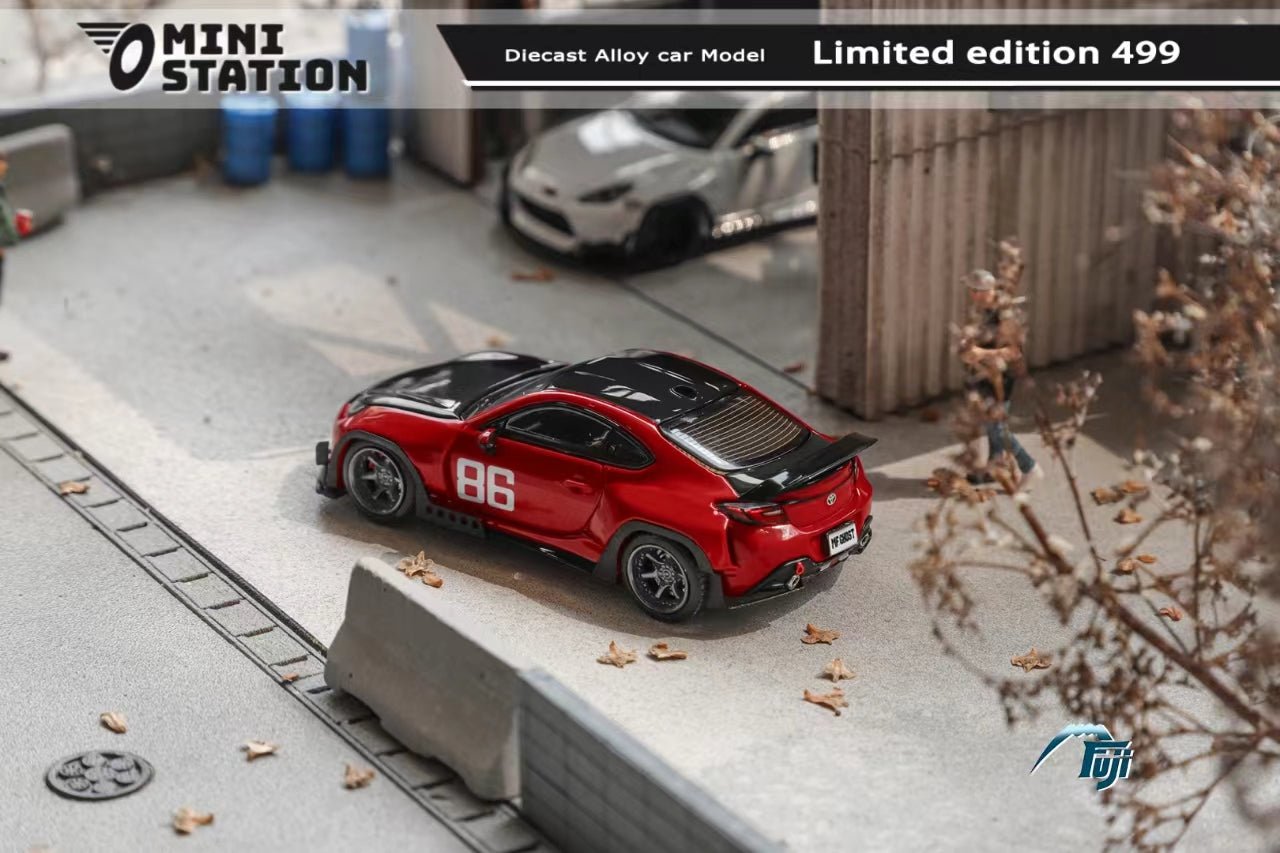 [ PREORDER ] Mini Station x Fuji - 1:64 Pandem GR86 ，ZN8 2022，Rocket Bunny MF GHOST86 - redblack - MODEL CARS UKMODEL CAR#INNO64##TARMAC##diecast_model#