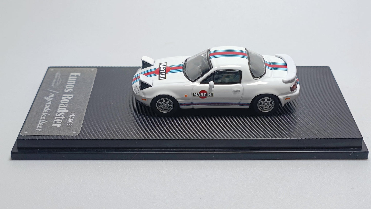 [PREORDER] Model Collect MC - 1/64 EUNOS ROADSTER NA6CE white martini livery diecast model - MODEL CAR UKMODEL CAR#INNO64##TARMAC##diecast_model#