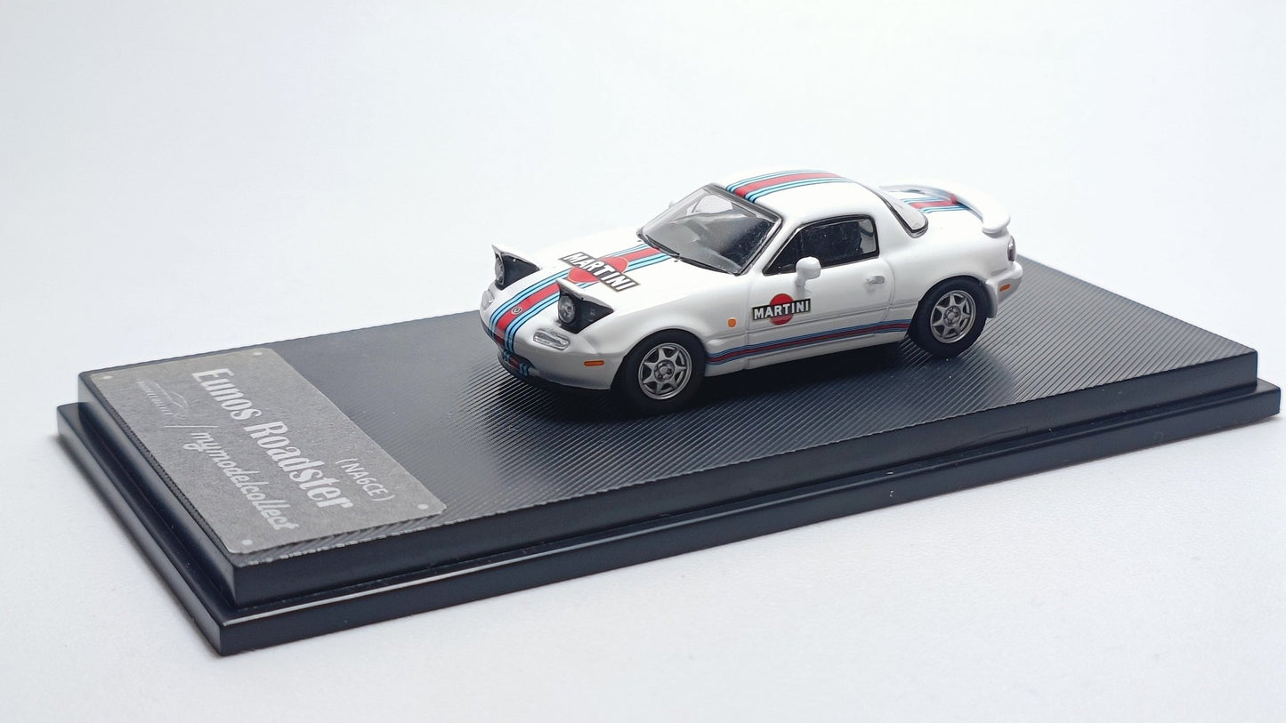 [PREORDER] Model Collect MC - 1/64 EUNOS ROADSTER NA6CE white martini livery diecast model - MODEL CAR UKMODEL CAR#INNO64##TARMAC##diecast_model#