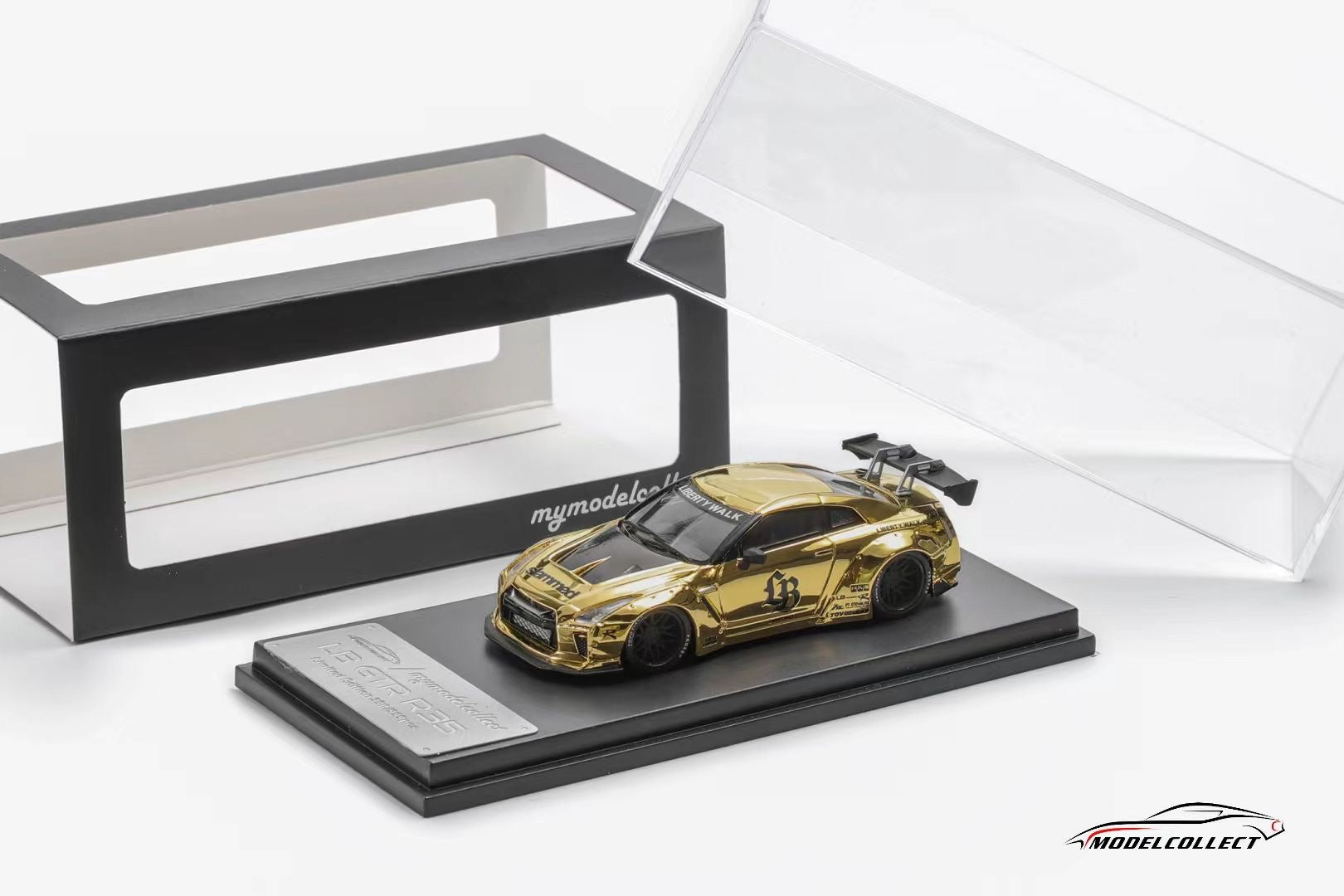 [ PREORDER ] MODEL COLLECT MC 1:64 - GT - R R35，LB 1.5 version Chrome Gold diecast model car - MODEL CARS UKMODEL CAR#INNO64##TARMAC##diecast_model#