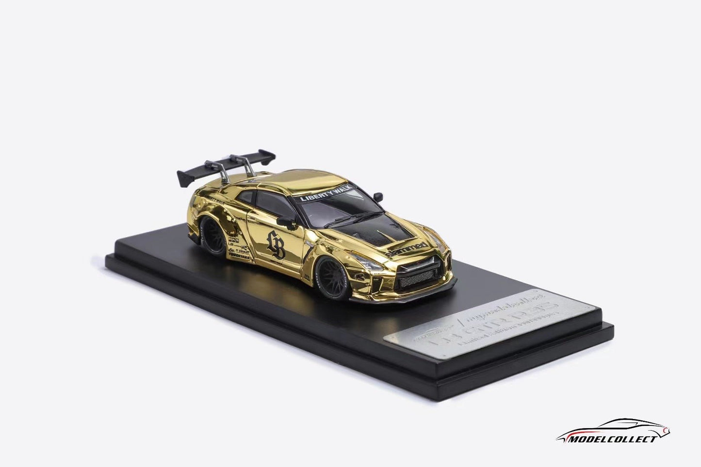 [ PREORDER ] MODEL COLLECT MC 1:64 - GT - R R35，LB 1.5 version Chrome Gold diecast model car - MODEL CARS UKMODEL CAR#INNO64##TARMAC##diecast_model#