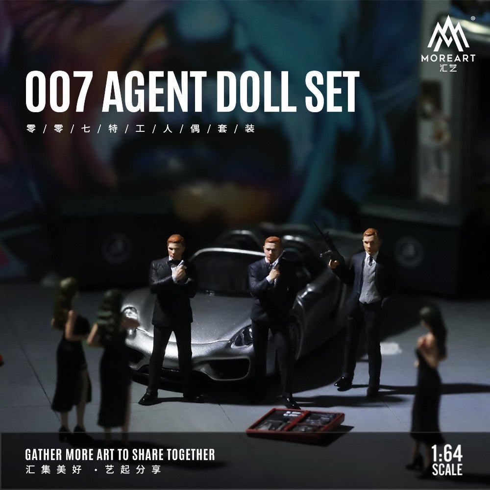 [PREORDER] MoreArt 1/64 007 AGENT DOLL SET - MODEL CAR UKFIGURE#INNO64##TARMAC##diecast_model#