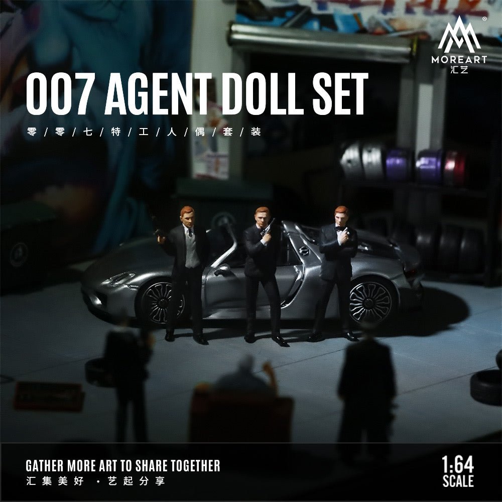 [PREORDER] MoreArt 1/64 007 AGENT DOLL SET - MODEL CAR UKFIGURE#INNO64##TARMAC##diecast_model#