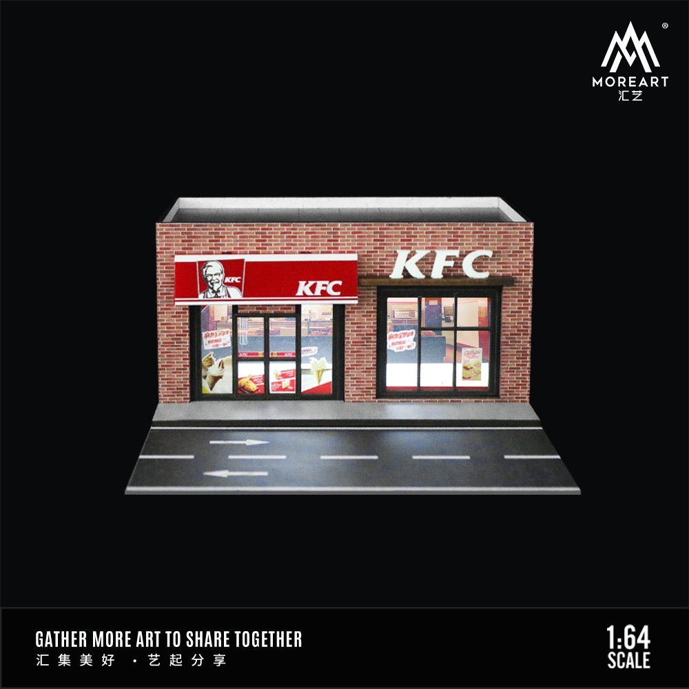 [PREORDER] MoreArt - 1/64 CATERING STORES LIGHTING VERSION INTEGRATED DIORAMA - KFC - MODEL CAR UKFIGURE#INNO64##TARMAC##diecast_model#