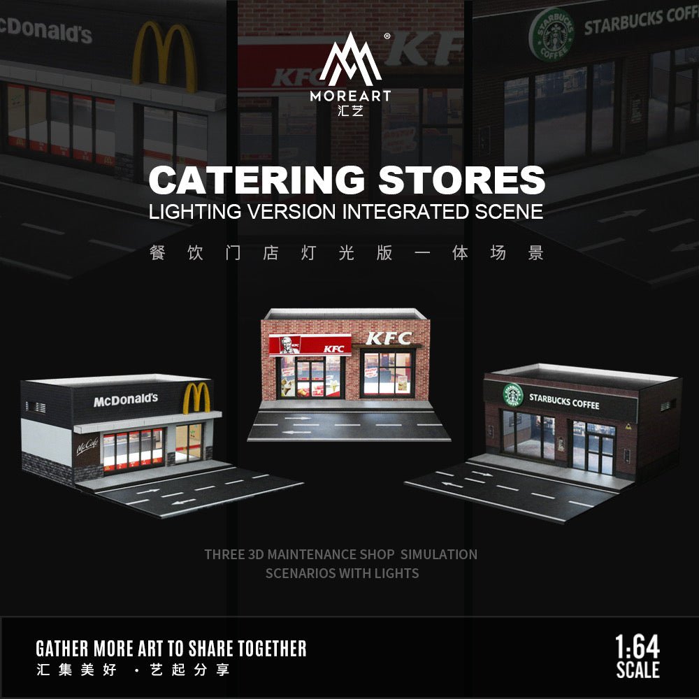 [PREORDER] MoreArt - 1/64 CATERING STORES LIGHTING VERSION INTEGRATED DIORAMA - KFC - MODEL CAR UKFIGURE#INNO64##TARMAC##diecast_model#