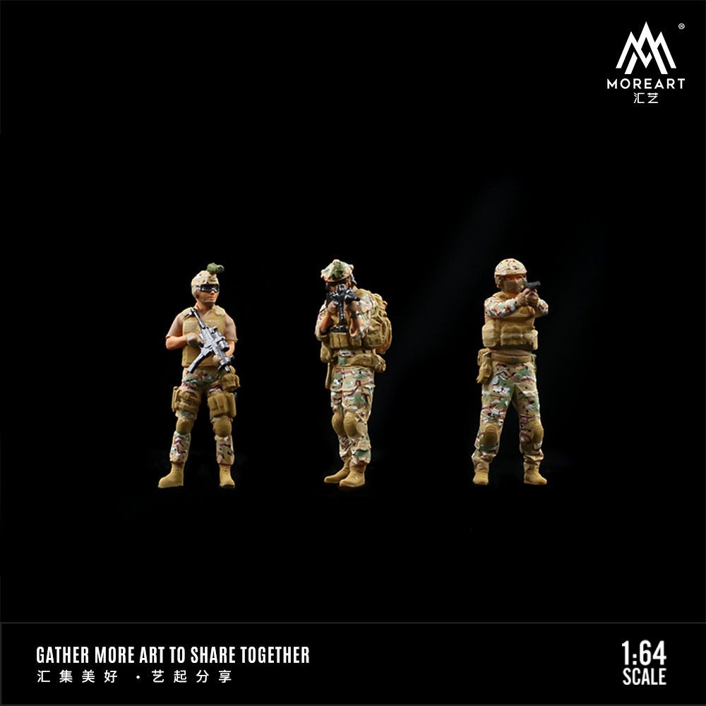 [PREORDER] MoreArt - 1/64 COMBAT SOLDIERS A SET - MODEL CAR UKFIGURE#INNO64##TARMAC##diecast_model#