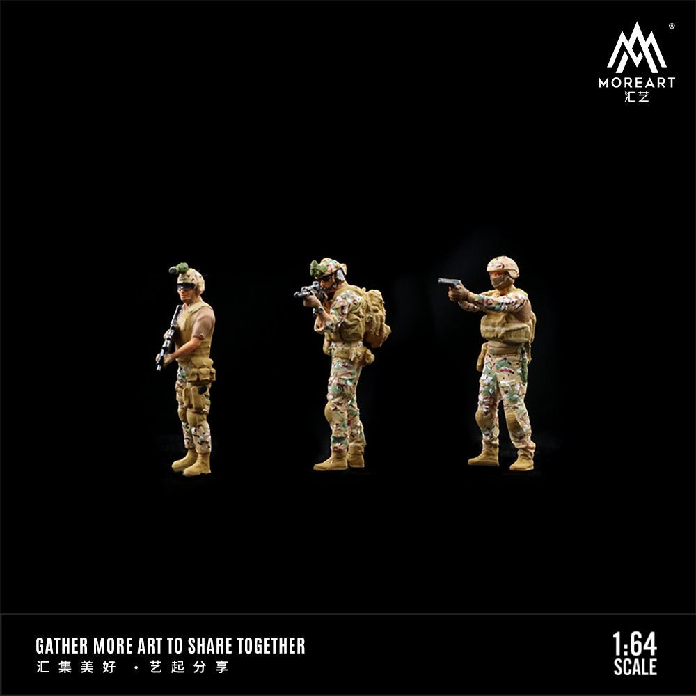 [PREORDER] MoreArt - 1/64 COMBAT SOLDIERS A SET - MODEL CAR UKFIGURE#INNO64##TARMAC##diecast_model#