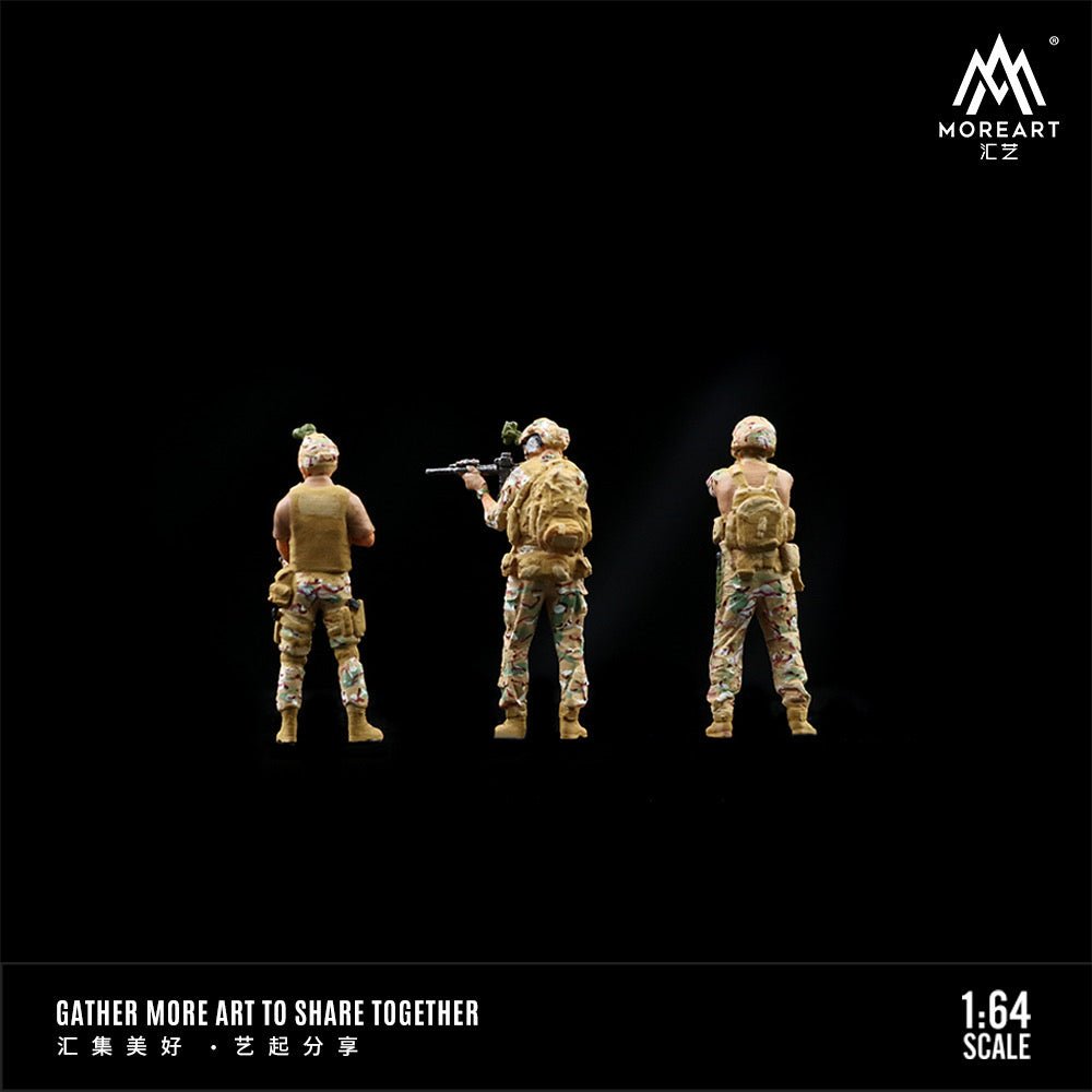 [PREORDER] MoreArt - 1/64 COMBAT SOLDIERS A SET - MODEL CAR UKFIGURE#INNO64##TARMAC##diecast_model#