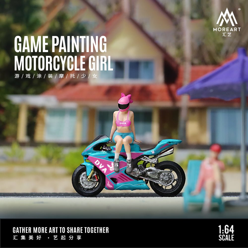 [PREORDER] MoreArt - 1/64 GAME PAINTING MOTORCYCLE GIRL - MODEL CARS UKFIGURE#INNO64##TARMAC##diecast_model#