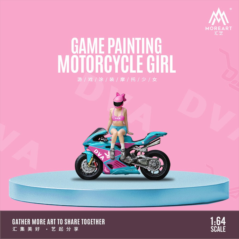 [PREORDER] MoreArt - 1/64 GAME PAINTING MOTORCYCLE GIRL - MODEL CARS UKFIGURE#INNO64##TARMAC##diecast_model#