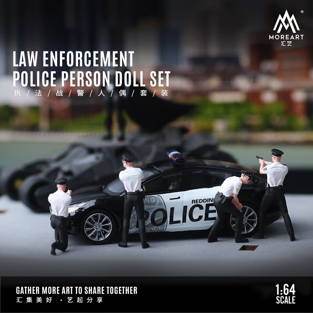 [PREORDER] MoreArt - 1/64 LAW ENFORCEMENT POLIGE PERSON FIGURE SET - MODEL CAR UKFIGURE#INNO64##TARMAC##diecast_model#