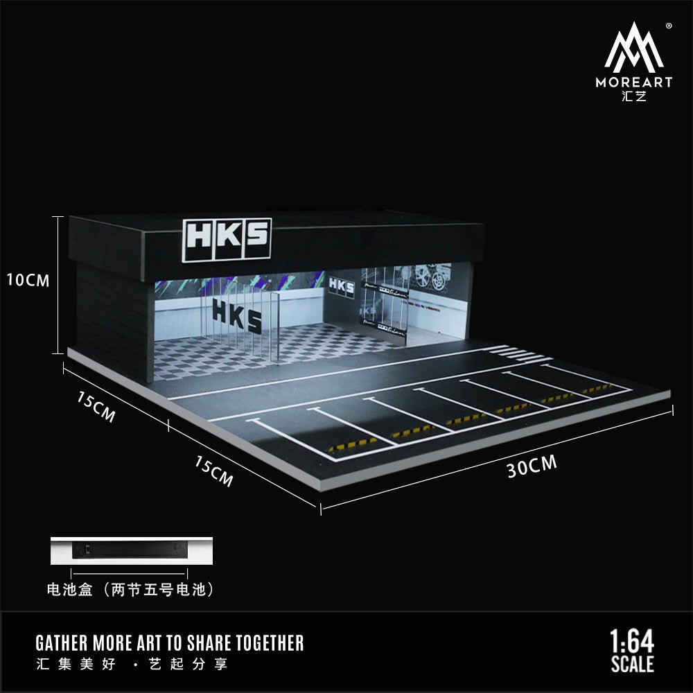 [PREORDER] MoreArt - 1/64 LIGHT EDITION ASSEMBLY AND MODIFICATION SHOP - HKS - MODEL CAR UKFIGURE#INNO64##TARMAC##diecast_model#