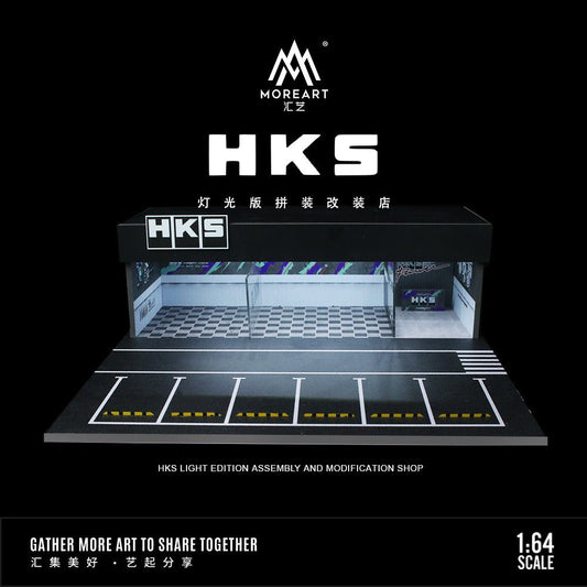 [PREORDER] MoreArt - 1/64 LIGHT EDITION ASSEMBLY AND MODIFICATION SHOP - HKS - MODEL CAR UKFIGURE#INNO64##TARMAC##diecast_model#