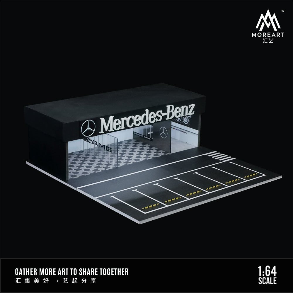 [PREORDER] MoreArt - 1/64 Mercedes - Benz LIGHT EDITION ASSEMBLY AND MODIFICATION SHOP DIORAMA - MO936108 - MODEL CARS UKFIGURE#INNO64##TARMAC##diecast_model#