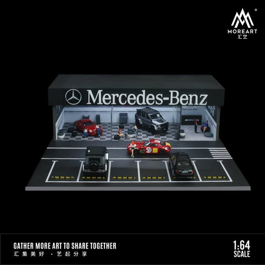 [PREORDER] MoreArt - 1/64 Mercedes - Benz LIGHT EDITION ASSEMBLY AND MODIFICATION SHOP DIORAMA - MO936108 - MODEL CARS UKFIGURE#INNO64##TARMAC##diecast_model#